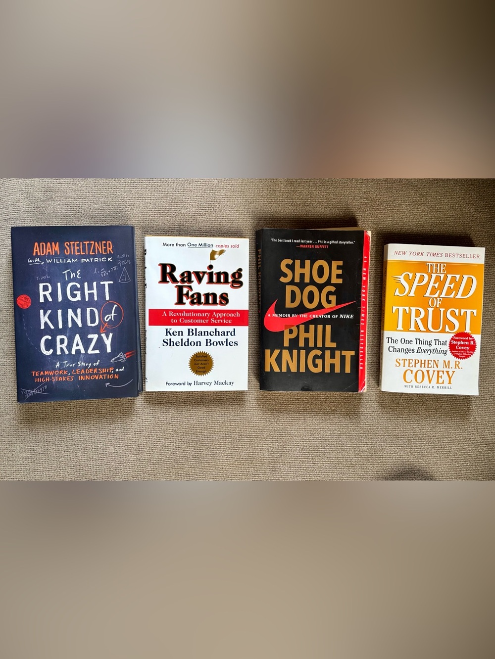 4 Book Bundle: Nike, Tight Hand, Customer Service & Trust
